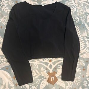Lululemon Crop 3/4 Sleeve Black Size 10